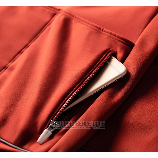 2019 Fahrradbekleidung La Passione Orange Grau Trikot Langarm und Tragerhose